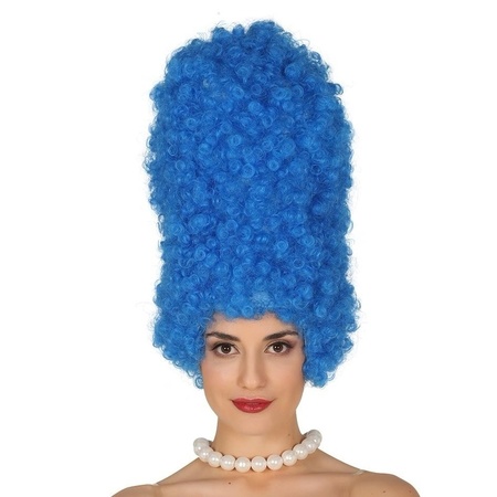 Candyfloss blue wig for women