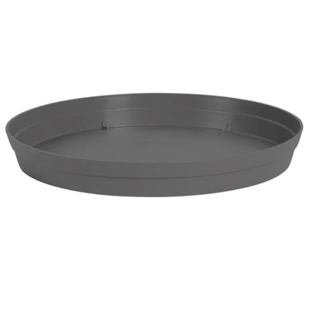 Flowerpot plastic black D44 x H53 cm with bowl D35 cm