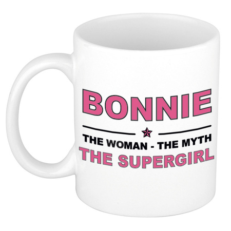Bonnie The woman, The myth the supergirl cadeau koffie mok / thee beker 300 ml