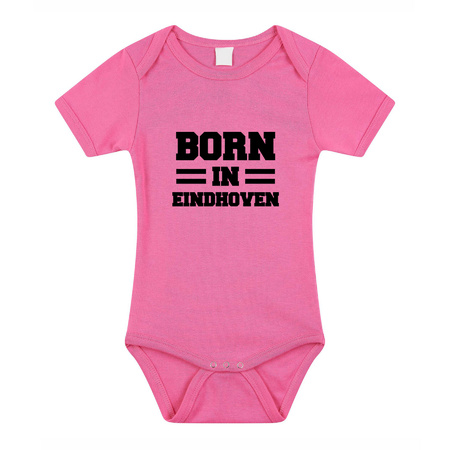 Born in Eindhoven romper pink baby girl