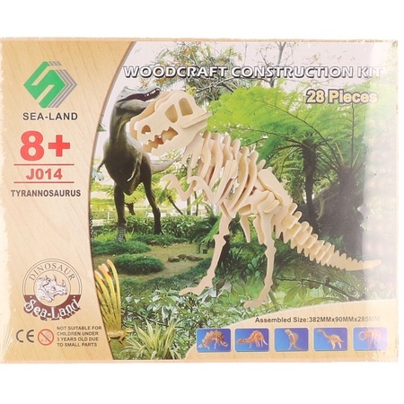 Bouwpakket dinosaurus Tyrannosaurus Rex hout