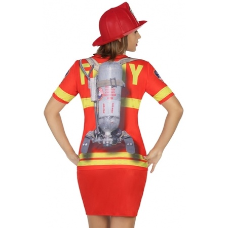 Brandweer verkleed shirt voor dames