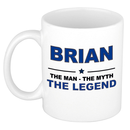 Brian The man, The myth the legend cadeau koffie mok / thee beker 300 ml
