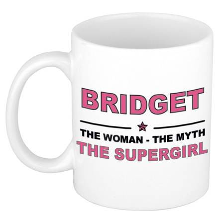 Bridget The woman, The myth the supergirl cadeau koffie mok / thee beker 300 ml