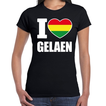 Carnaval I love Gelaen t-shirt zwart voor dames