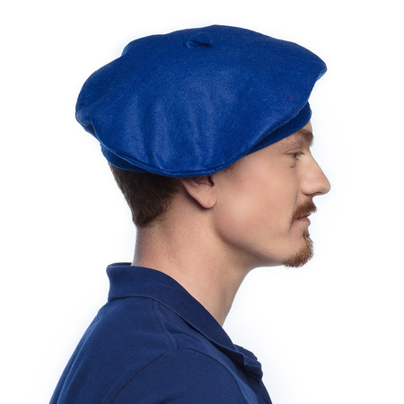 Carnaval verkleed hoed/baret in Franse stijl - blauw - polyester - heren/dames - Frankrijk thema