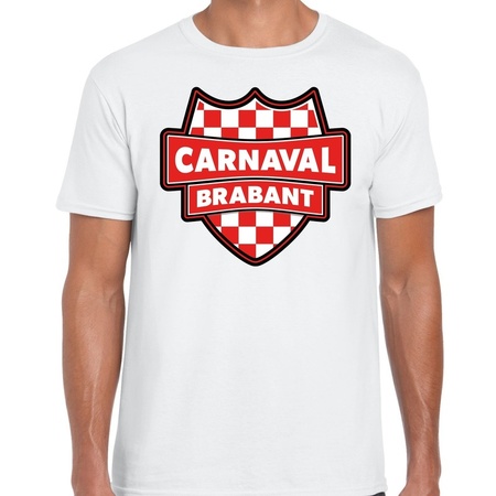 Carnaval verkleed t-shirt Brabant wit voor heren