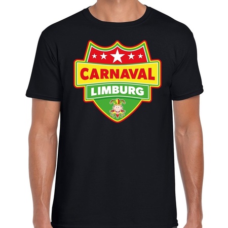 Carnaval verkleed t-shirt Limburg zwart voor heren