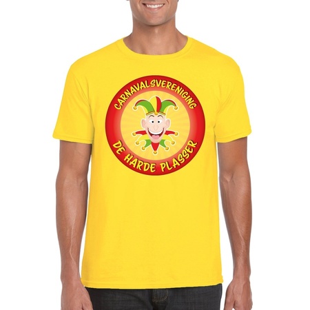 Carnavalsvereniging De Harde Plasser Limburg heren t-shirt geel