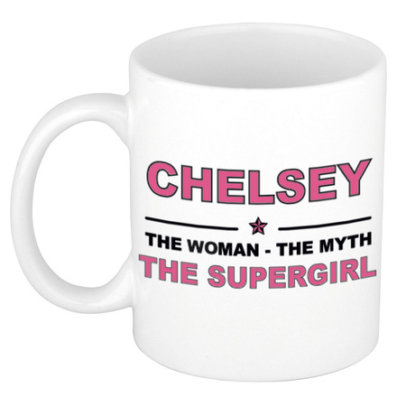 Chelsey The woman, The myth the supergirl cadeau koffie mok / thee beker 300 ml
