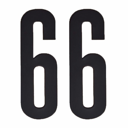 Number sticker 66 black