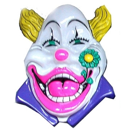 Set of 2x Carnaval clown wall decorations 60 cm plastic