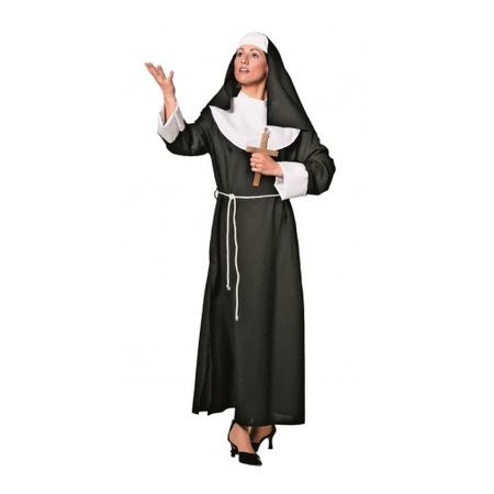 Compleet nonnen kostuum maat 44 voor dames