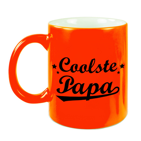 Coolste papa neon orange mug 330 ml