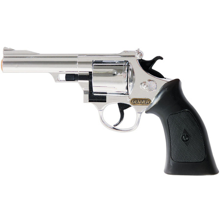 Cowboy verkleed speelgoed revolver/pistool kunststof 12 schots plaffertjes