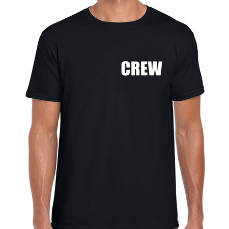 Crew / personeel tekst t-shirt zwart heren