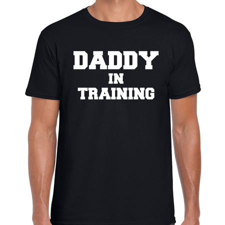 Daddy in training t-shirt zwart voor heren - Aanstaande papa cadeau