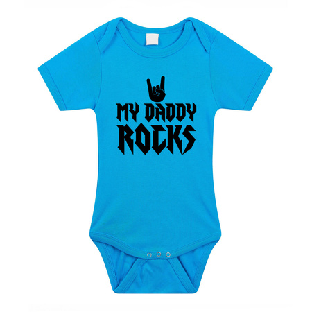 Daddy rocks romper blue baby boy