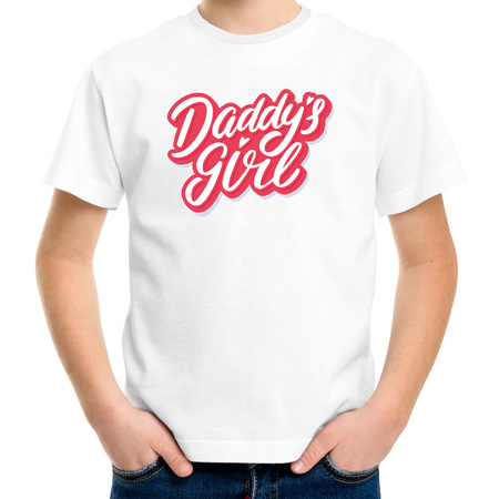 Daddys girl fathersday present t-shirt white for girls