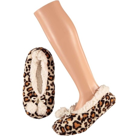 Flattie ladies slippers leopard brown size 37-39