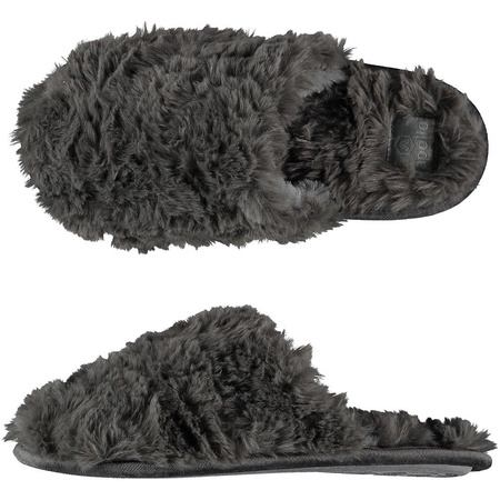 Ladies slip-on slippers grey size 39-40