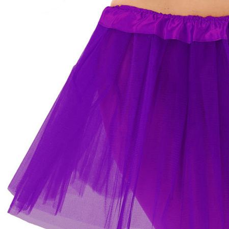 Girls carnaval skirt/tutu - tule fabric - purple - one size model