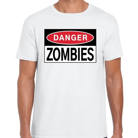 Danger Zombies t-shirt white for men