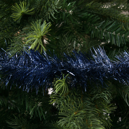 Dark blue Christmas tree foil garland 270 cm decorations