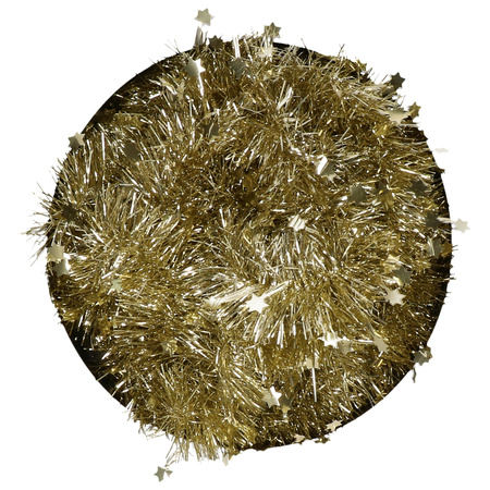 Decoris kerstslinger - sterren - goud - 270 cm - Guirlande folie lametta 