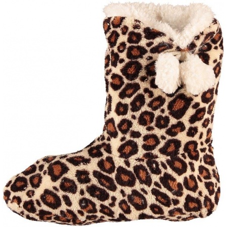 Animals leopard print boots slippers for women