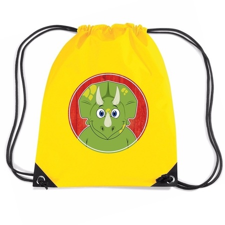 Dinosaurus rugtas / gymtas geel voor kinderen