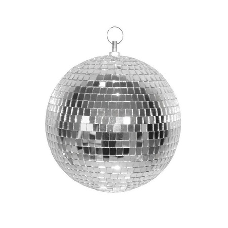 Disco spiegel bal - zilver - 20 cm - Discobollen/Spiegelbollen - Bellatio  warenhuis
