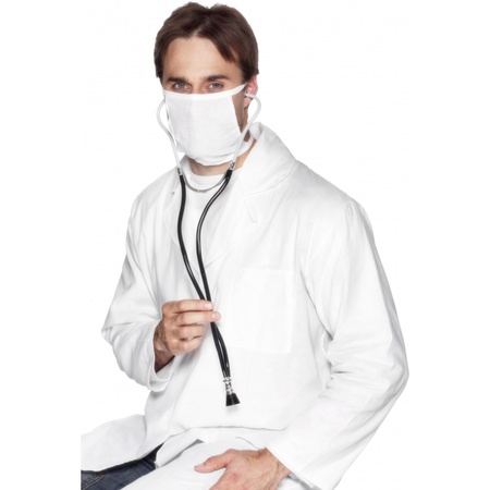 Doctors coat including mouth cap and stethoscope