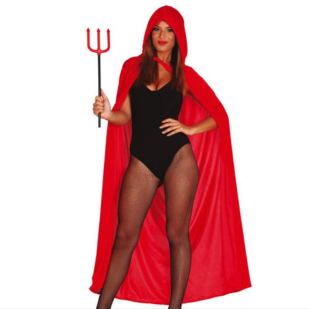 Duivel/Satan verkleed drietand - zwart/rood - 51 cm