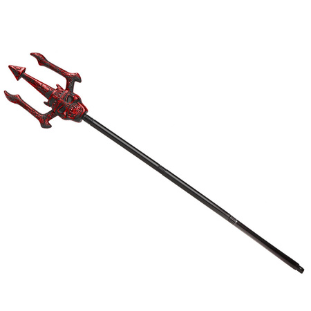 Duivel Trident/drietand vork - 108 cm - rood - plastic - verkleed accessoires