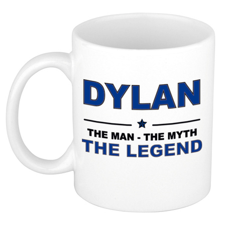 Dylan The man, The myth the legend cadeau koffie mok / thee beker 300 ml