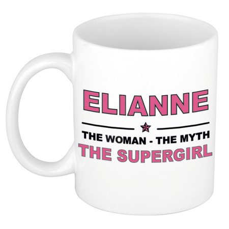 Elianne The woman, The myth the supergirl cadeau koffie mok / thee beker 300 ml