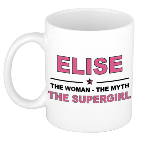 Elise The woman, The myth the supergirl name mug 300 ml