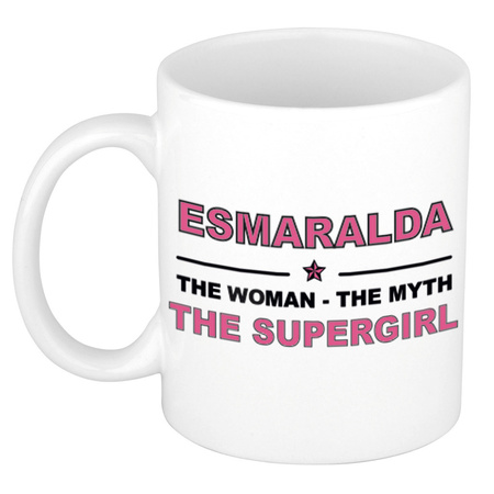 Esmaralda The woman, The myth the supergirl cadeau koffie mok / thee beker 300 ml