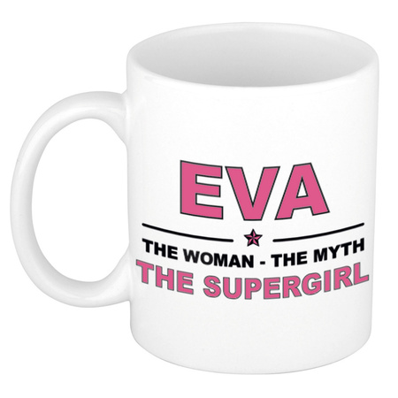 Eva The woman, The myth the supergirl cadeau koffie mok / thee beker 300 ml