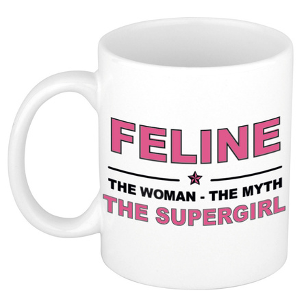 Feline The woman, The myth the supergirl cadeau koffie mok / thee beker 300 ml
