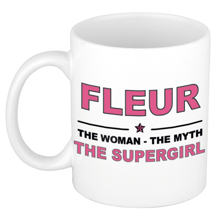 Fleur The woman, The myth the supergirl cadeau koffie mok / thee beker 300 ml