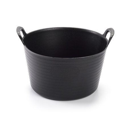 Flexible buckets/laundry baskets 15 liters black