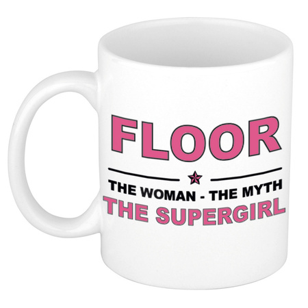 Floor The woman, The myth the supergirl cadeau koffie mok / thee beker 300 ml