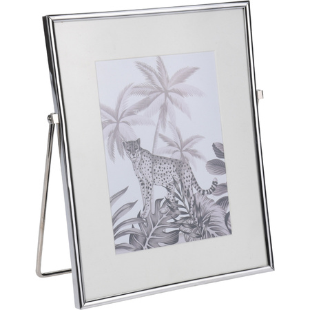 Photo frame metal silver suitable for a photo of 20 x 25 cm