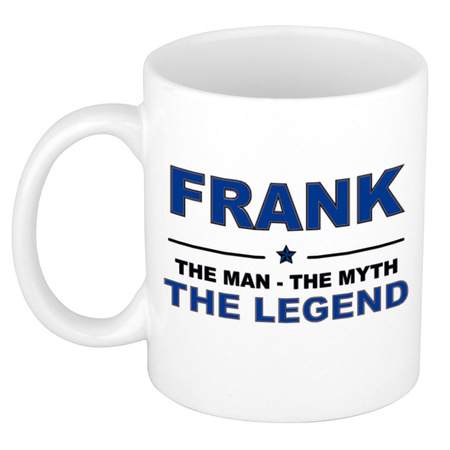 Frank The man, The myth the legend cadeau koffie mok / thee beker 300 ml