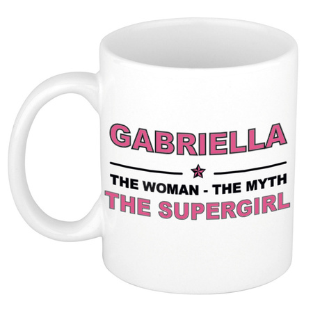 Gabriella The woman, The myth the supergirl cadeau koffie mok / thee beker 300 ml