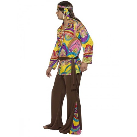 Gekleurd hippie pak voor heren