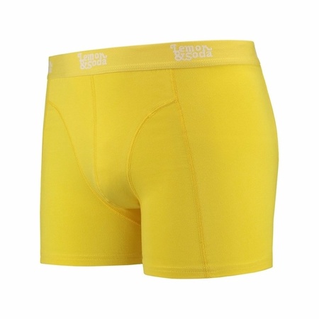 Lemon and Soda boxershorts 2-pak zwart en geel S