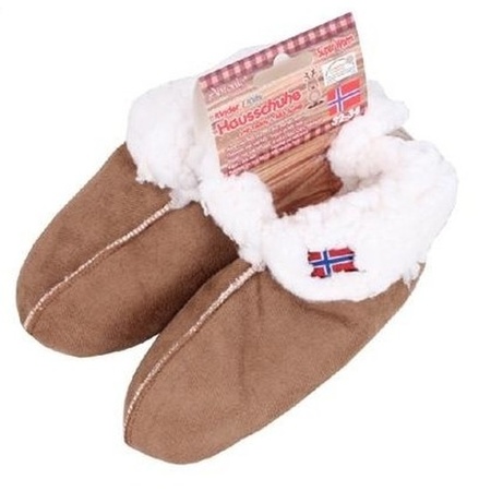 Teddy slippers brown for kids